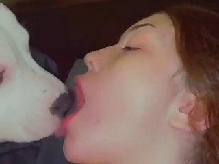Girl Kissing Dog 4