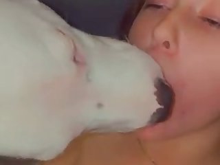 Girl Kissing Dog 4