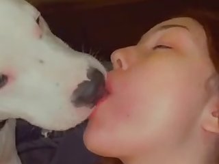 Girl Kissing Dog 4