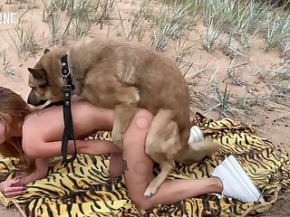Girl Rides Dog Cock